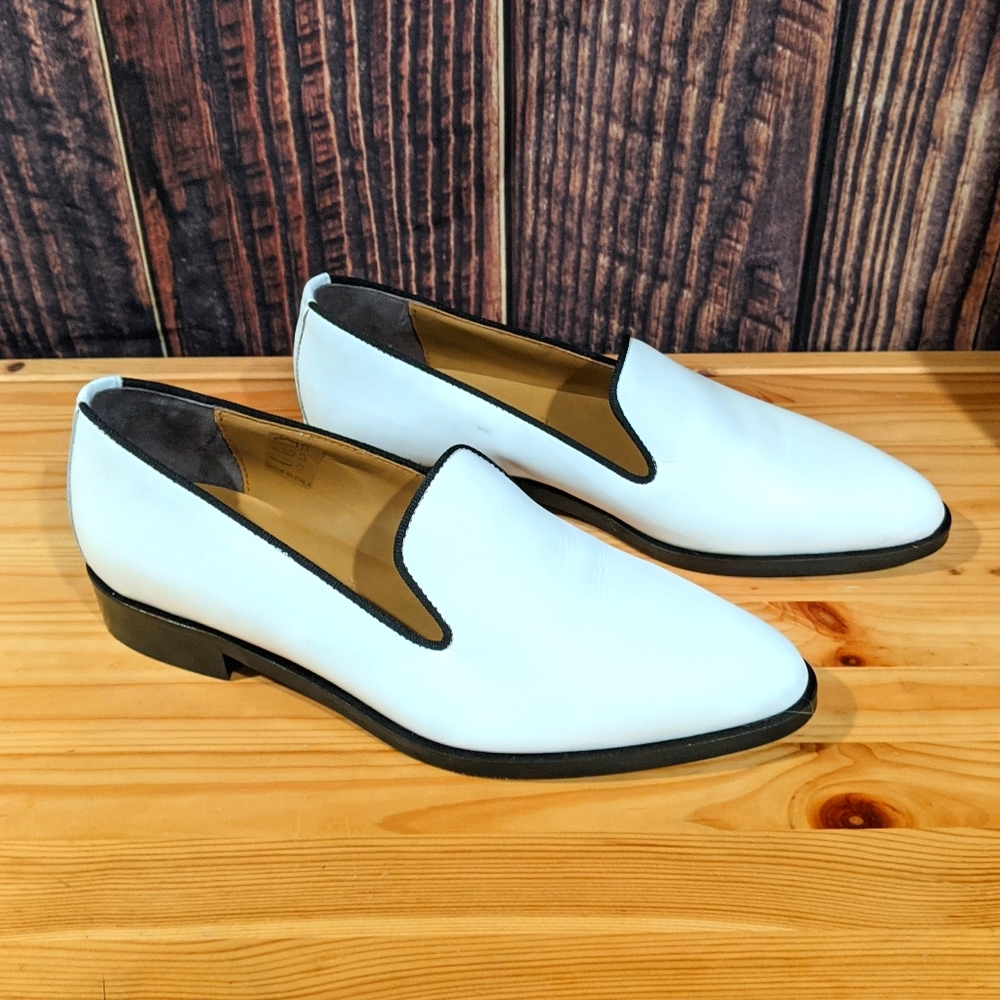 Gorgeous white leather Everlane loafers flats